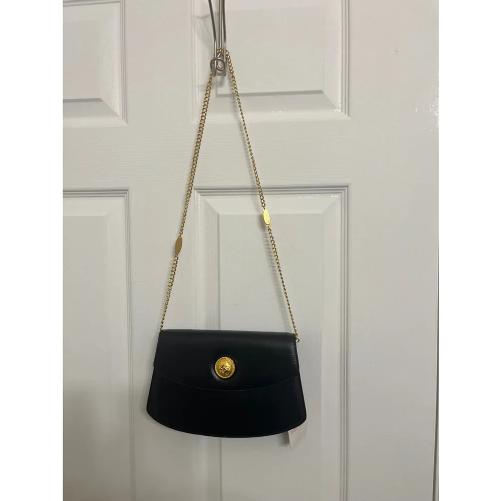 Vintage TAKEO de 365 Black Genuine Leather Handbag